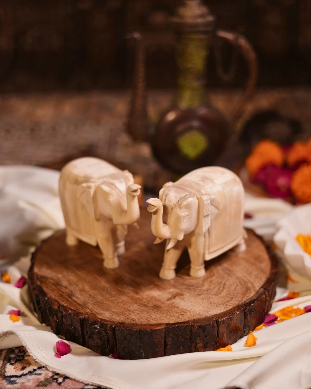 hand-carved elephant