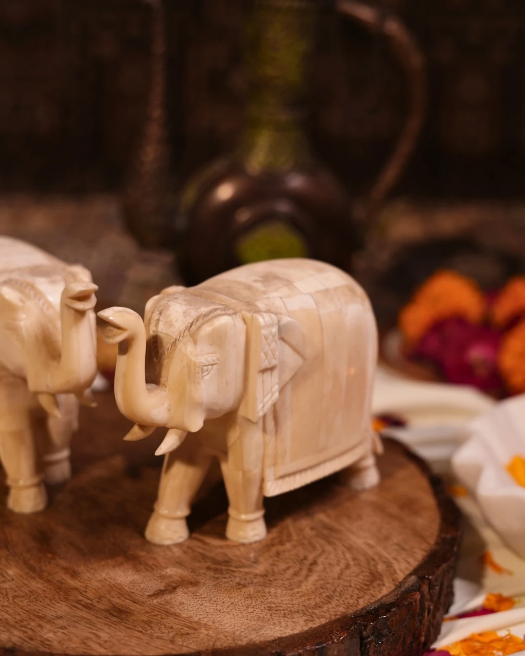 hand-carved elephant
